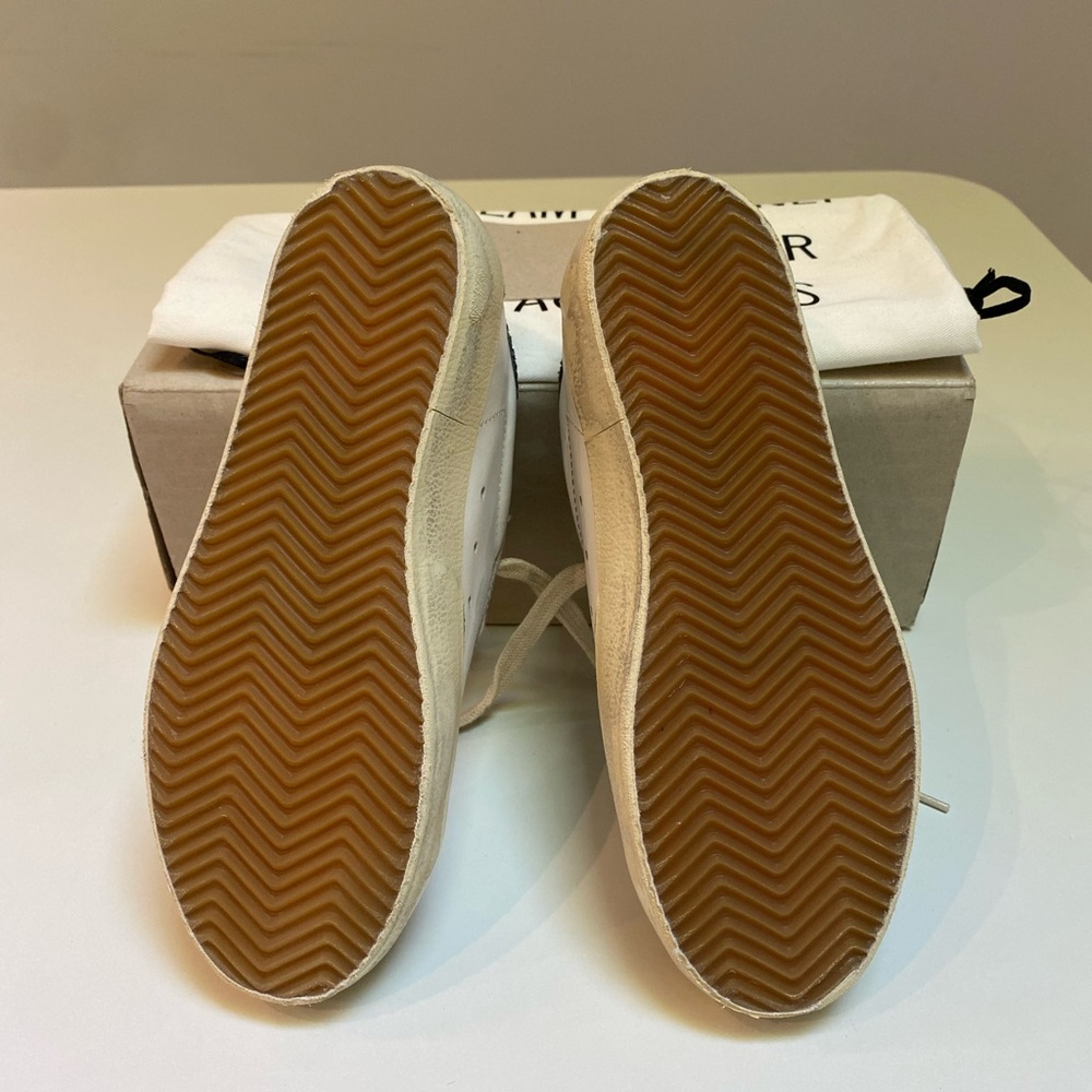 Golden Goose Superstar Sneaker White Leather/Ice/Gray/Glitter sz 36 New in Box - Picture 11 of 14